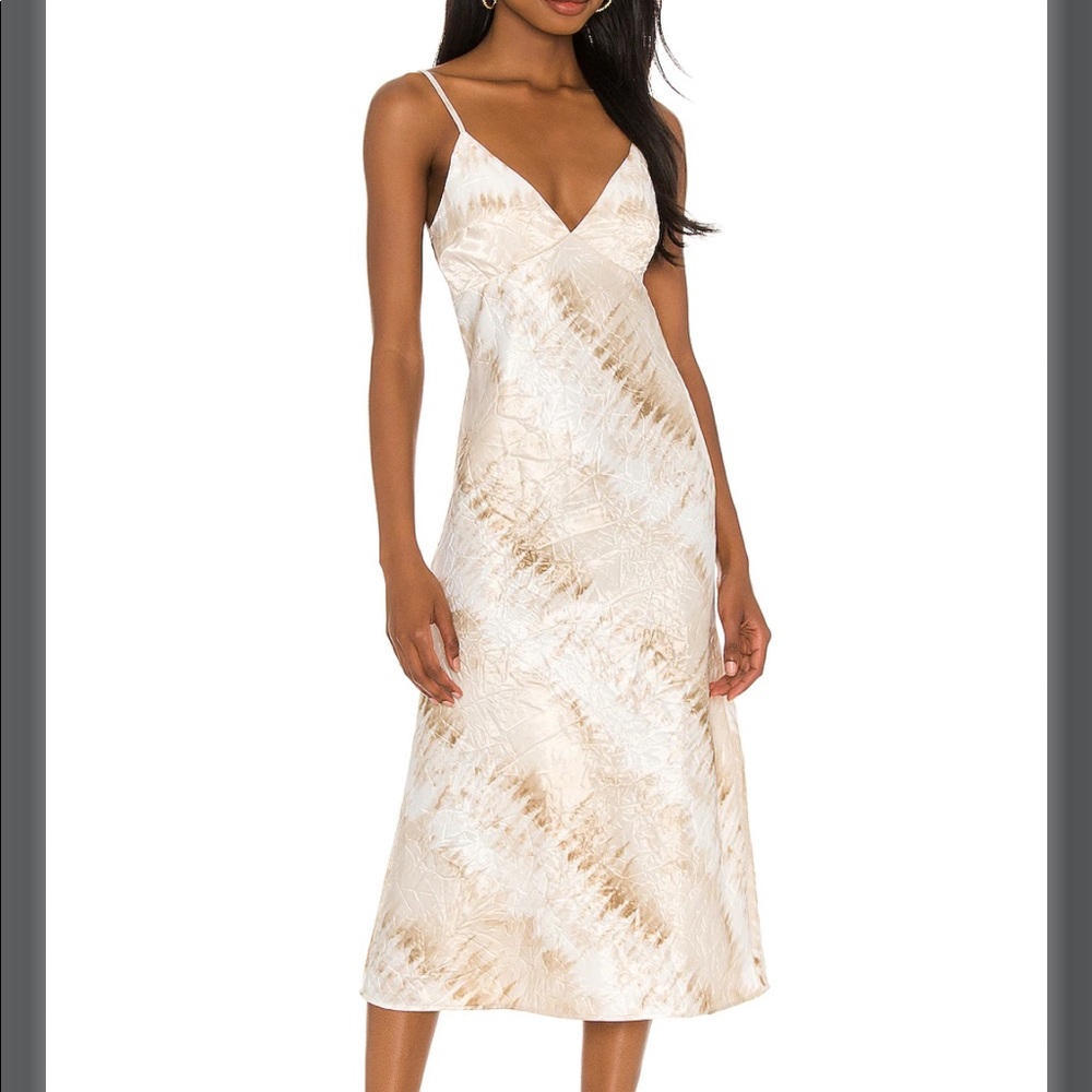 Revolve house of Harlow x Sofia Richie Adeena Slip Dress in Grey Tie Dye